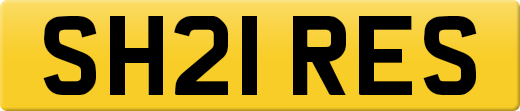 SH21 RES private number plate